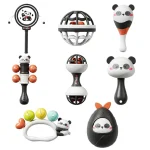Baby Music Instruments Toy Montessori Rattle Ball Sand Hammer Black White Visual Stimulation Sensory Instrument Educational Toy