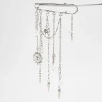 Multi-Functional Evil Eye Brooch Chain Tassel Anklet Pant Pin Faux Pearl Adjustable All-Match Gothic Jewelry for Women Wholesale 5