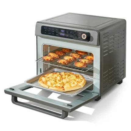 SucceBuy Air Fryer Toaster Oven 25L Convection Oven 1700W Stainless Steel Toaster Ovens Countertop Combo with Grill for Kitchen