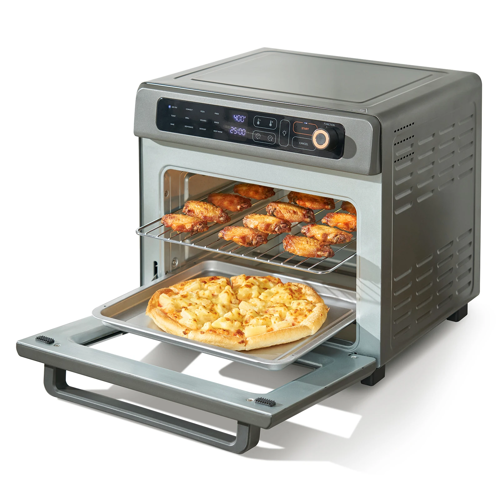 SucceBuy Air Fryer Toaster Oven 25L Convection Oven 1700W Stainless Steel Toaster Ovens Countertop Combo with Grill for Kitchen SucceBuy Air Fryer Toaster Oven 25L Convection Oven 1700W Stainless Steel Toaster Ovens Countertop Combo with Grill for Kitchen