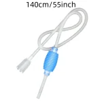 Aquarium Siphon Fish Tank Syphon Vacuum Cleaner Pump Semi-automatic Water Change Changer Gravel Water Filter Aquarium Tools 1.4m 6