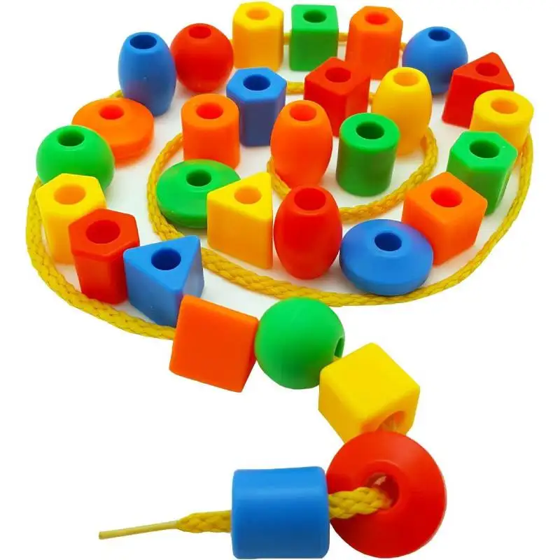 Rainbow Lacing Beads 25 Beads 3 Strings Montessori Toys Threading Toys Educational Toys Fine Motor Activities for Kids Toddler Rainbow Lacing Beads 25 Beads 3 Strings Montessori Toys Threading Toys Educational Toys Fine Motor Activities for Kids Toddler