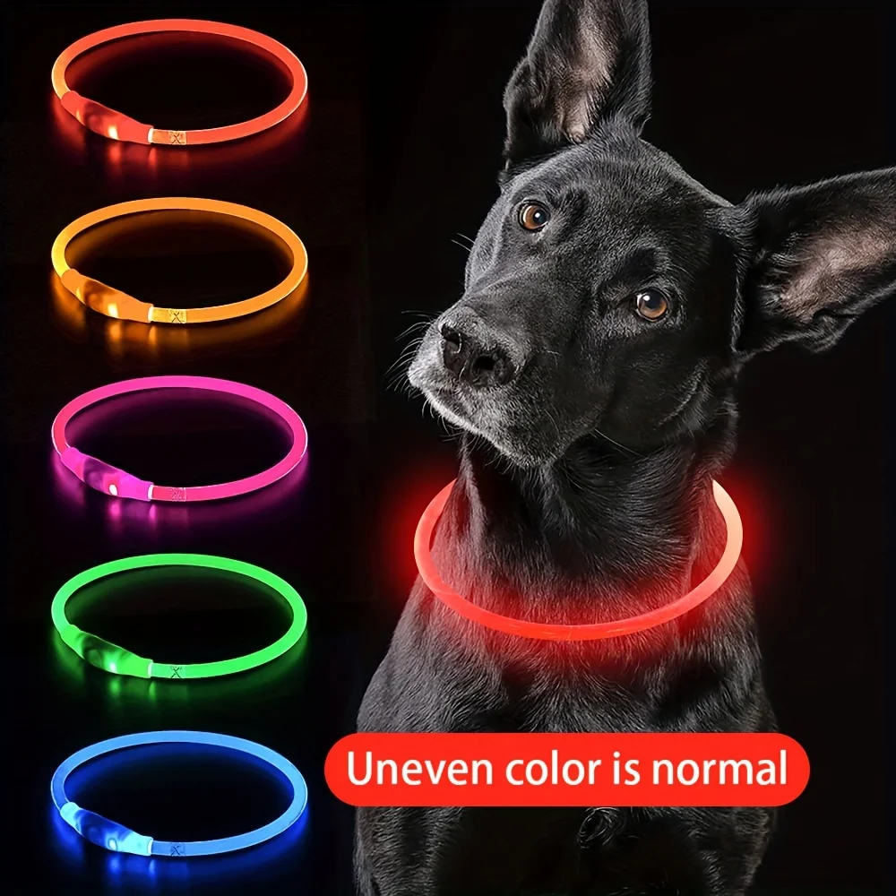 Pet Dog LED Light Collar Luminous Anti-Lost Dog Collar USB Rechargeable Dog Necklace Collar Pet Dog LED Light Collar Luminous Anti-Lost Dog Collar USB Rechargeable Dog Necklace Collar