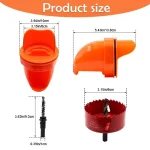 Automatic Gravity Chicken Feeder DIY Rainproof Poultry Feeder with Port to Reduce Spillage for Farm Chicken & Duck Food Controll 2