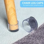 4pcs/set Silicone Chair Leg Caps Pads With Felt Non-Slip Furniture Feet Covers PVC Caps Foot Cover Non-slip Floor Protector Pads 4