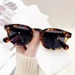 Vintage Fashion Shell Round Sunglasses Women Men 2024 Brand Design Retro Rivet Yellow Blue Lens Square Sun Glasses Female UV400 2