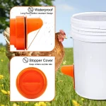 Automatic Gravity Chicken Feeder DIY Rainproof Poultry Feeder with Port to Reduce Spillage for Farm Chicken & Duck Food Controll 3