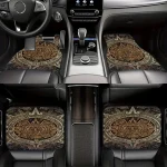Car Floor Mats Set of 4 Persian Rug Design Durable Front Rear Carpets for Cars Trucks SUVs 4