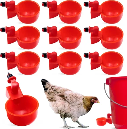 Chicken Drinking Bowl Poultry Automatic Water Dispenser Pigeon Automatic Water Dispenser Small Chick Feeding Bowl Chicken Coop