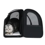 Cat Carrier Backpacks Expandable Cat Backpack with Shade Cover, Breathable Mesh Pet Carrier Backpack Bag for Travel Hiking Campi 4