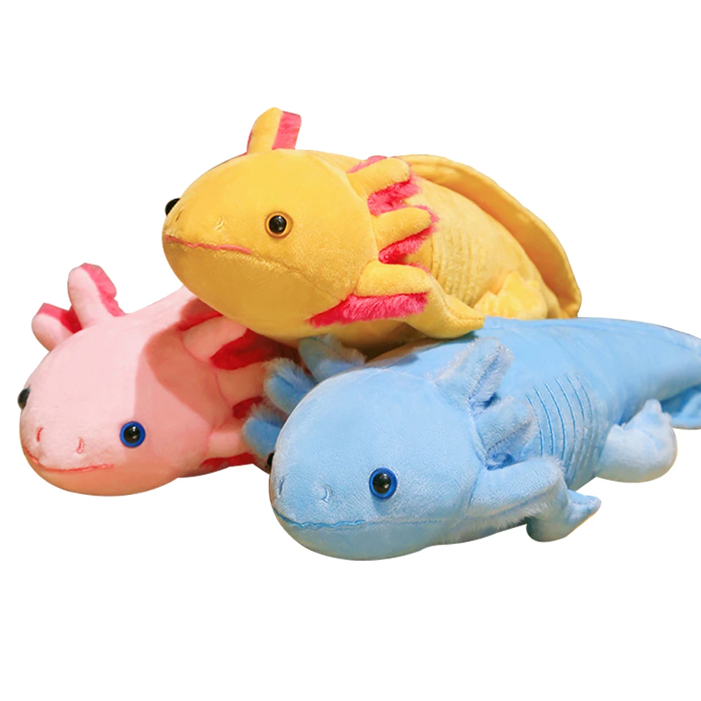 45cm Kawaii Colorful Newt Plush Toy Stuffed Cute Axolotl Salamander Fuzzy Plush Fish Appeasing Long Pillow Cushion Kids Gift 45cm Kawaii Colorful Newt Plush Toy Stuffed Cute Axolotl Salamander Fuzzy Plush Fish Appeasing Long Pillow Cushion Kids Gift