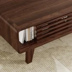 Coffee Table, Living Room Tables, Modern Table with Storage, Mid Century Farmhouse Wood Coffee Table for Living Room 2