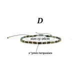 Vlen Natural Stone Turquoises Bracelets for Women 2mm/3mm/ beads 18 K Golden Plated Bracelet Minimalist Pulseras Boho Jewelry 6