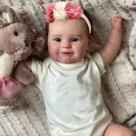 MRB 50CM Full Vinyl Body Girl Waterproof Reborn Doll Maddie Hand-Detailed Painted Visible Veins Lifelike Doll Christmas Toy Gift 5