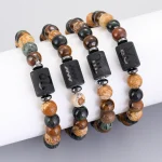 12 Zodiac Bracelets Natural Stone Cancer Virgo Leo Libra Bracelet Couples Friendship Gifts Bracelets jewelry pulsera hombre 6
