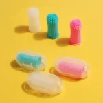 Dog Super Soft  pet Finger Toothbrush Teeth Cleaning Breath Care Nontoxic Silicone Tooth Brush Cat dog toothbrush pet products 5