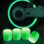 Luminous Valve Caps Fluorescent Night Car Tire Valve Caps Motorcycle Bike Glowing Decor Wheel Nozzles Tyre Cap Car Accessories 2