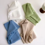 2025 Women Chiffon Hijab Scarf Premium Chiffon Muslim Hijabs Plain Good Stitching Maxi Wrap Musulman Femme Solid Color Shawls 6