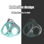 Cat Dog Harness Vest Chest Rope Set Reflective Breathable Adjustable Pet Harness for Small Medium Dogs Outdoor Walking 3