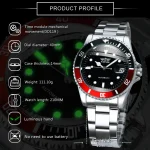 WINNER Classic Mechanical Watch for Men Luminous Stainless Steel Band Luxury Brand Fashion Business Automatic Mens Watches Gifts 6