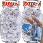 5/50pcs Transparent Rectangle Blank Clear Acrylic Insert Photo Picture Frame Keyring Keychain DIY Split Ring Key Chain 2035