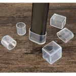 4pcs/set Table Floor Protectors Cups Round Bottom Non-Slip Covers Chair Leg Caps Silicone Pads Furniture Feet 2