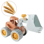 Children's beach toy straw beach bucket set can be loaded with sand digging tools to water flowers outdoor wheat straw toys. 4