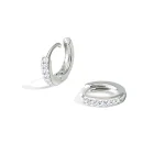 2/6PCS 316L Stainless Steel Minimalist Hoop Earrings Crystal Zirconia Small Cartilage Helix Tragus Piercing Jewelry for Women 6