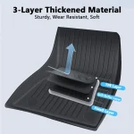 For New Tesla Model Y Launch 2025+ Juniper TPE Floor Mat & Cargo Liner All Weather Trunk Mats Floor Liner Seat Backrest Mats 6