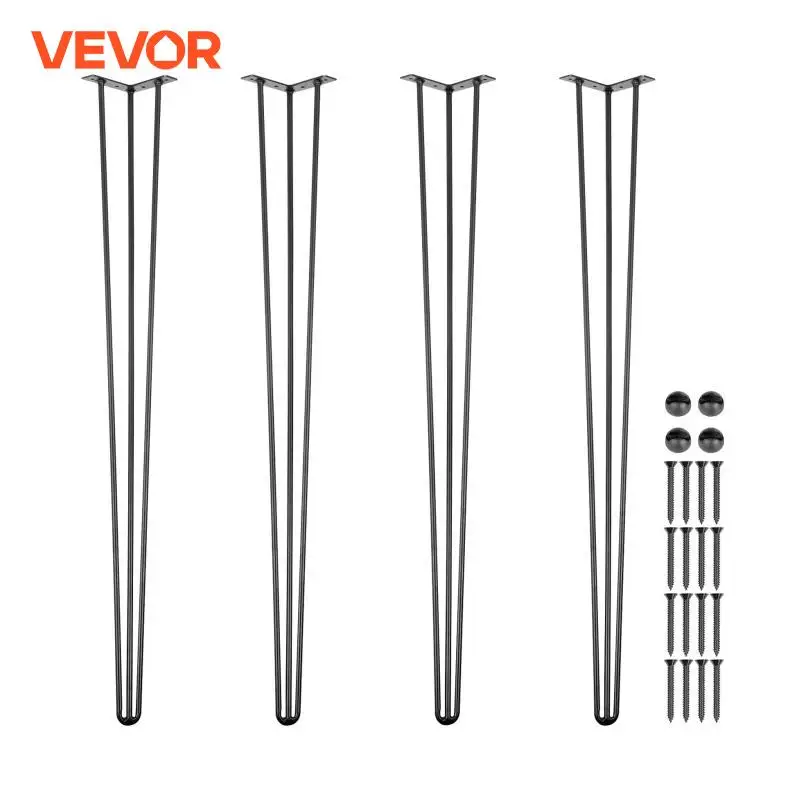 SucceBuy Hairpin Table Legs Black Set of 4 Desk Legs 3 Rods for Bench Desk Dining Chairs Carbon Steel DIY Heavy Duty Furniture SucceBuy Hairpin Table Legs Black Set of 4 Desk Legs 3 Rods for Bench Desk Dining Chairs Carbon Steel DIY Heavy Duty Furniture
