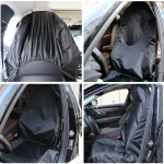 Car Seat Cover for Front Rear Seats Waterproof Antifouling Dust Covers for Steering Wheel Trunk Mat 2