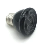 1PC Ceramic Emitter Heat Light Mini Black Pet Heating Lamp Bulb 25/50/ 75W brooder Chickens Reptile lamp 6