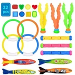 Swimming Diving Toys Children's Fish Dolphin Buoy Pool Treasure Hunt Diving Water Diamond Kids Water Game Toys Set Reusable Gift 5