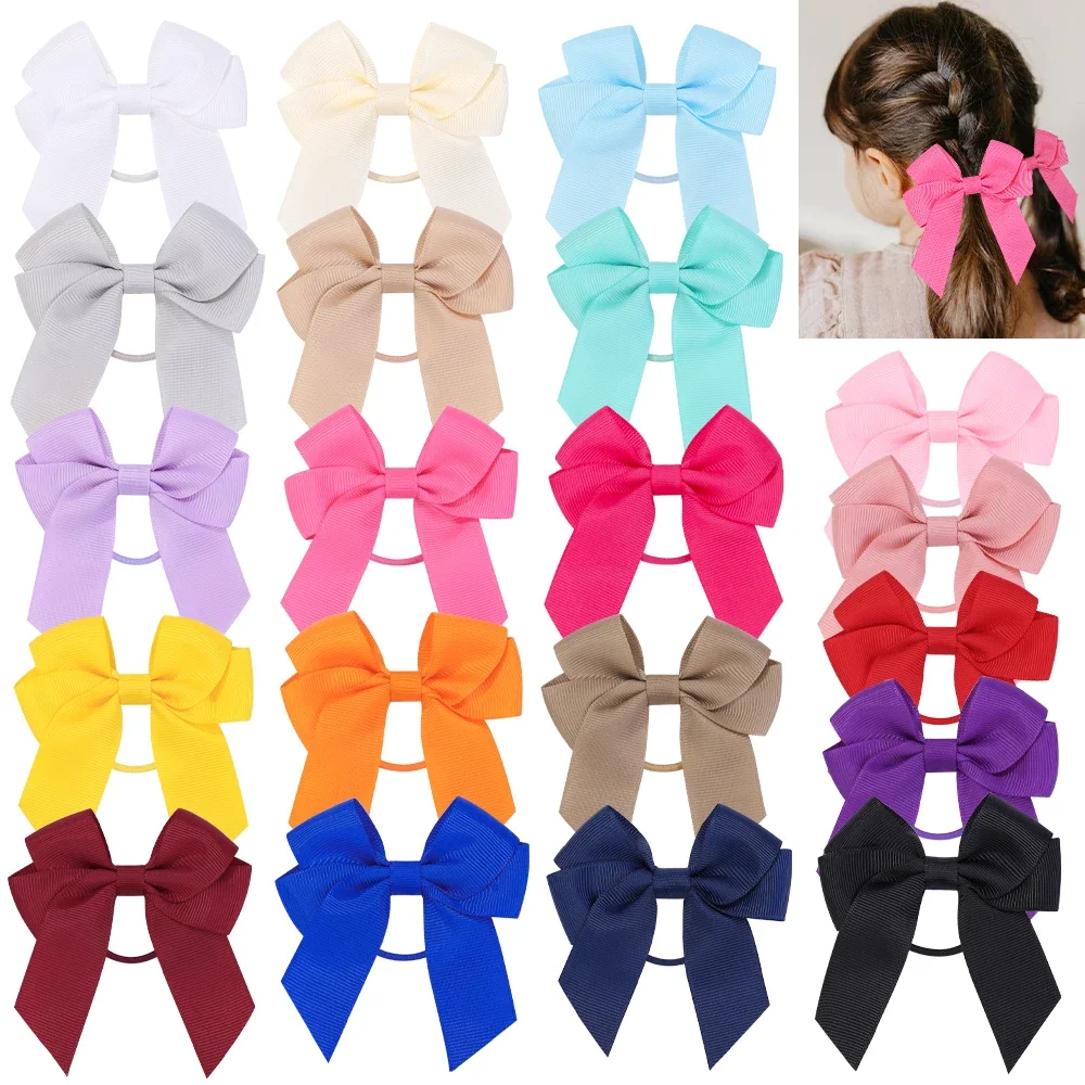 3.15inches Solid Color Hair Ribbon Hair Band for Girls Toddler Cheer Up Bows Head Rope Kids Headwear Ponytail Hair Accessories 3.15inches Solid Color Hair Ribbon Hair Band for Girls Toddler Cheer Up Bows Head Rope Kids Headwear Ponytail Hair Accessories