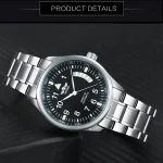 WINNER Business Automatic Watch for Men Calendar Window Fashion Black Dial Fashion Leather Strap Luxury Brand Mechanical Watches 4