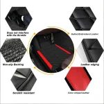 4pcs Luxury Carpet Floor Mat Set For Left-Hand Drive Universal Car Mat Protection Pad Pu Leather For Wear-Resistant Non Slip 5