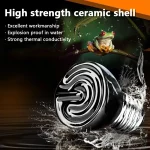 1PC Ceramic Emitter Heat Light Mini Black Pet Heating Lamp Bulb 25/50/ 75W brooder Chickens Reptile lamp 2