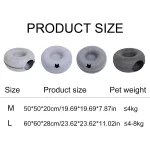 Felt Donut Bed for Cats House With Breather Hole Dog Bed Interactive Play Toys for Cats to Hide 2 in 1 Tunnel for Cats Bed 6