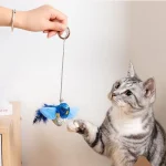 Indoor Interactive Birds Toy for Cat Chasing Teasing Toy Sounding Catnip Cat Teaser Toy Self-hilarity Wall Hanging Birds Cat Toy 2