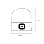Winter Men Beanie Hat with LED Light Rechargeable Knitted Hat for Woman Cap Night Running Fishing Riding Sports Teenager Beanies 6