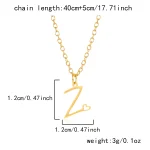Fashion Stainless Steel A-Z Initial Letter Necklace For Women Elegant Gold Color 26 Alphabet Pendant Jewelry Girls Birthday Gift 6