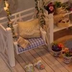 Kitten Mini Doll House 3D Puzzle Assembly Model Building Kit Creative Room Bedroom Decoration With Furniture Wooden Crafts Gifts 3