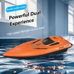 2.4G Remote Control Speed Boat for Kids – Fast Electric RC Boat Toy with Dual Motor, Waterproof Model for Pool & Outdoor Play 2
