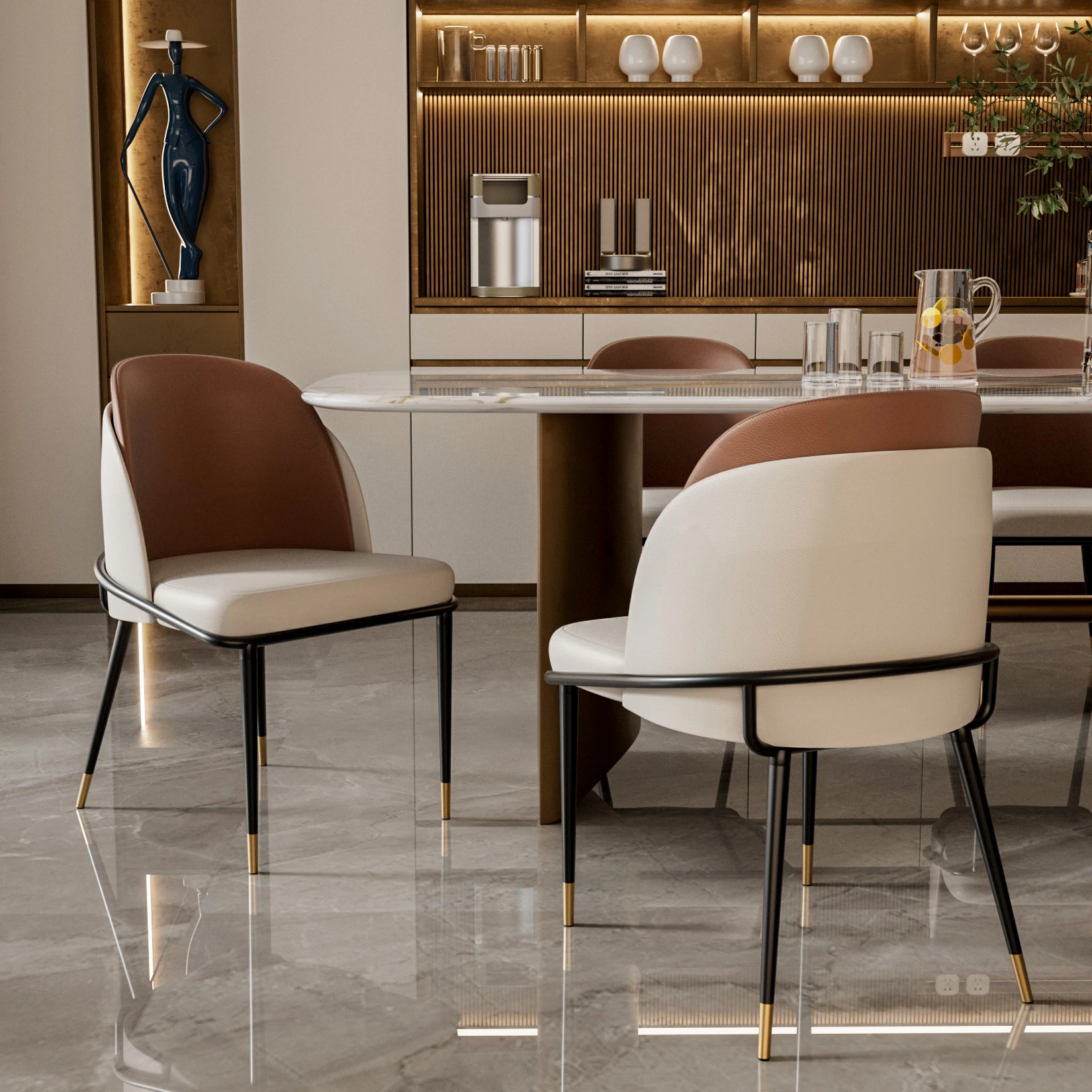 Dining Chairs Set of 2, Faux Leather Dining Chairs Upholstered Padded Modern Dining Room Chairs Back Wood Kitchen Make Up Chairs Dining Chairs Set of 2, Faux Leather Dining Chairs Upholstered Padded Modern Dining Room Chairs Back Wood Kitchen Make Up Chairs