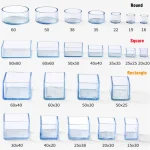 16/18/25/30mm Chair Leg Caps Rubber Feet Protector Pads Non-slip Transparent Table Covers Furniture Leveling Feet Decor 3