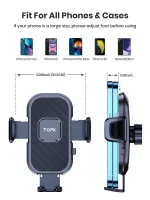 TOPK Car Phone Holder Gravity Stand for iPhone Xiaomi Samsung Car Mobile Support for Dashboard Windshield Air Vent Phone Mount 3