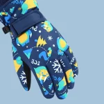 Winter Children Ski Gloves Thicken Waterproof Kids Gloves Snowboard Riding Snow Child Winter Gloves for Boys Girls 4-13Y 4