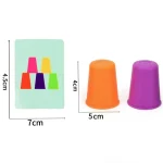 Montessori Toys Mini Stack Cup Game With Card Educational Intellectual Enlightenment Color Cognition Logic Training Children 5