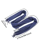 Wool Scarves Winter Soft Warm Cashmere Shawl Thickened Long Tassel Shawl Warm Scarf Fashion Solid Color Women Man Scarf 3
