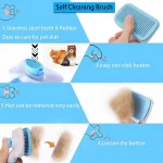 Dog Hair Remover Brush Cat Dog Hair Grooming And Care Comb For Long Hair Dog Pet Removes Hairs Cleaning Bath Brush Dog Supplies 3